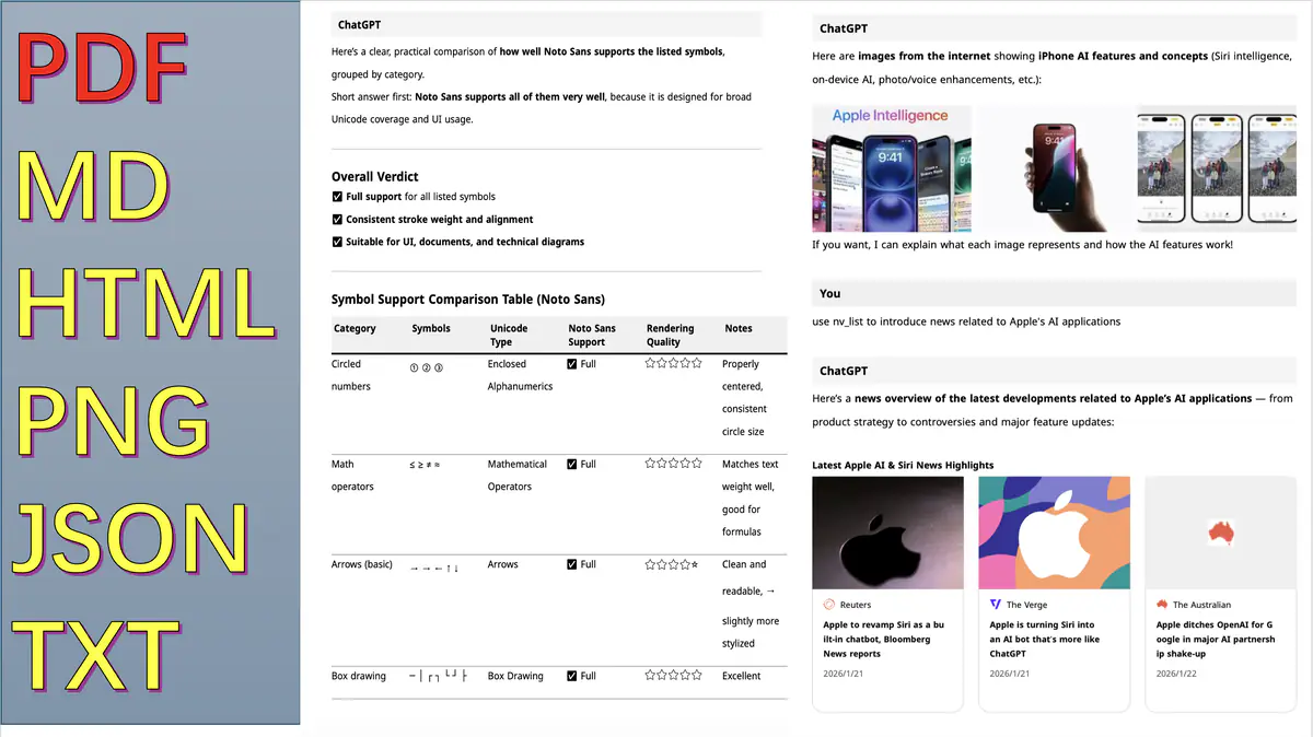 ChatGPT Export Assistant preview 1